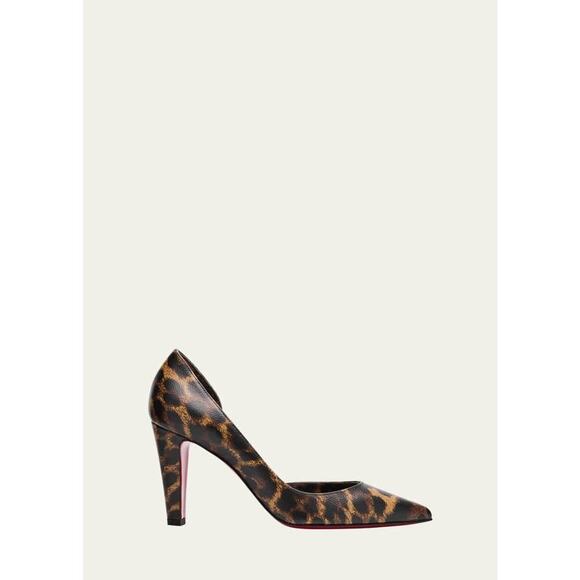 CHRISTIAN LOUBOUTIN
Vibella Red-Sole Leopard-Print Leather Pumps 38.5 - Picture 1 of 11